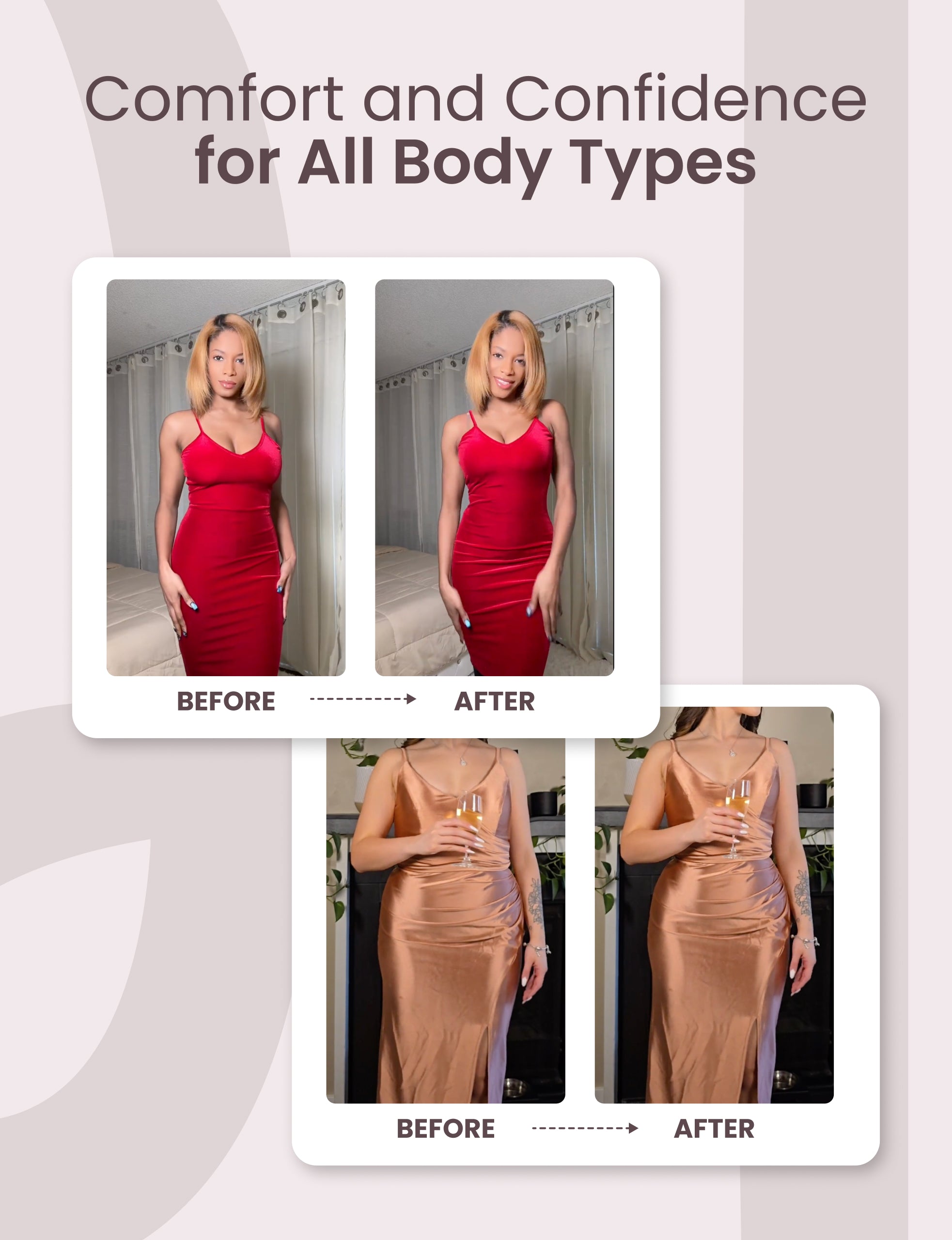 Body modelador de cintura alta com decote profundo